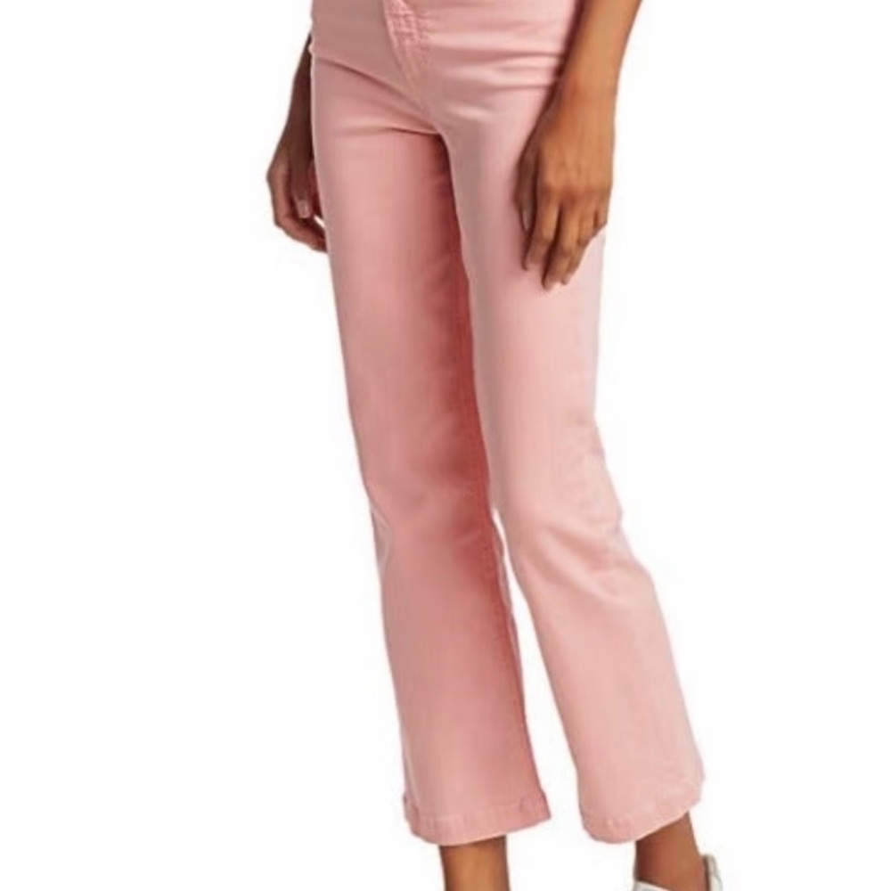 Paige Atley Ankle Flare Jeans  Womens Size 26 Pink Denim